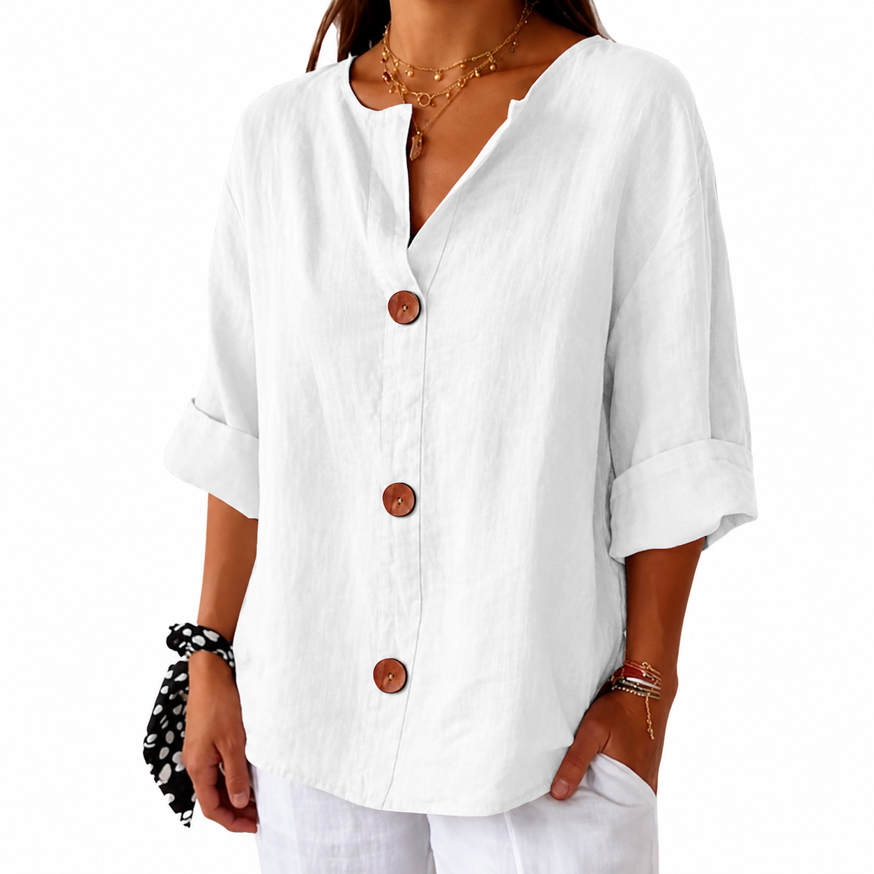 Maryline Casual Linen Shirt