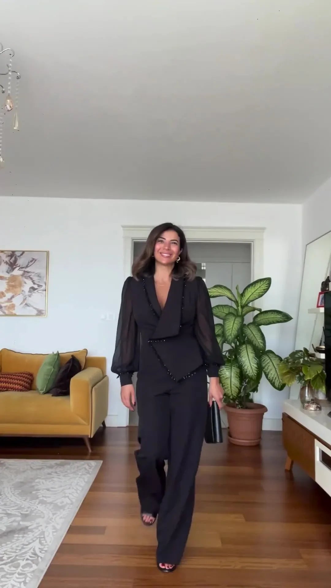 Elegant Set: Asymmetrical Jacket and Trousers